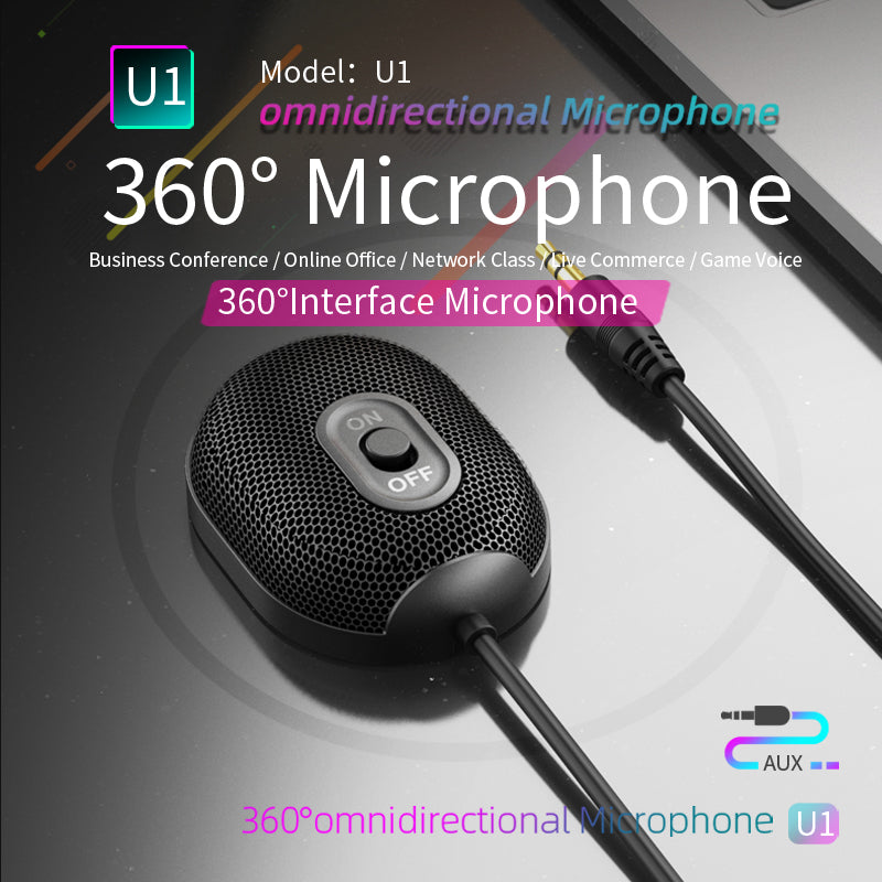 360° 3.5mm Jack Omnidirectional Microphone