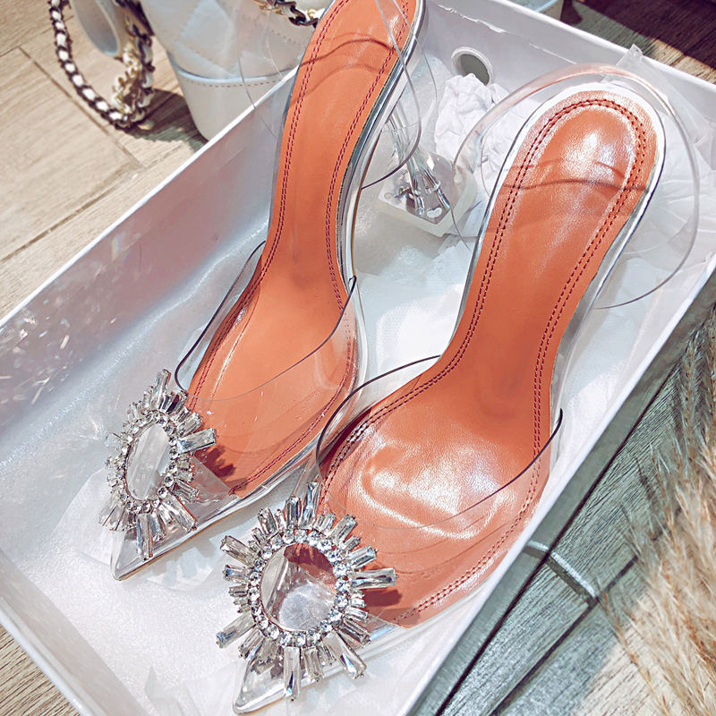 Clear Rhinestone High Heels