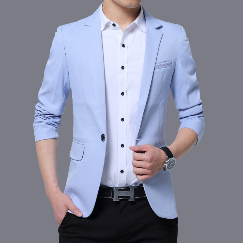 Mens Notched Lapel Blazer