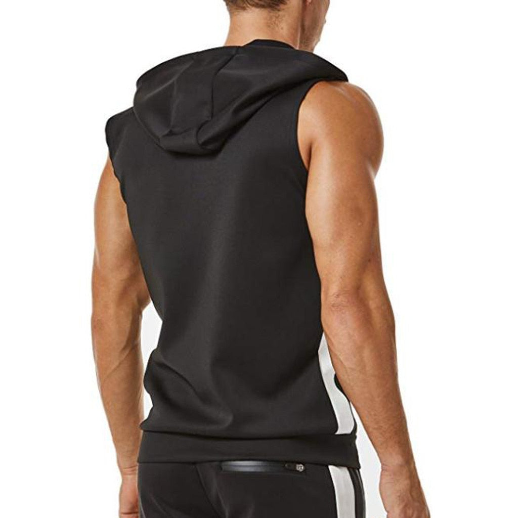 Mens Hooded Zipper Vest