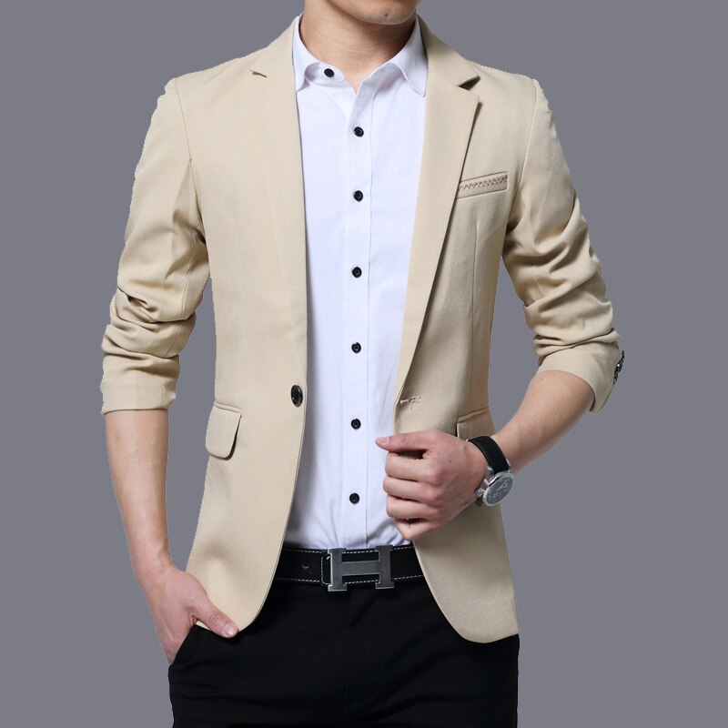 Mens Notched Lapel Blazer