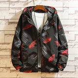 Mens Hooded Windbreaker Jacket