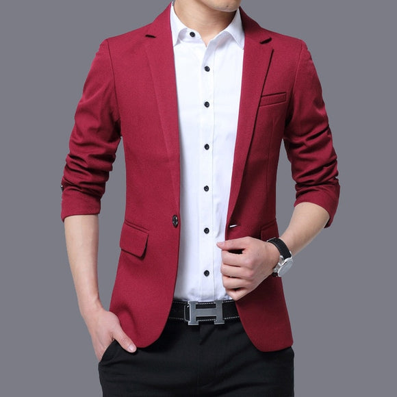 Mens Notched Lapel Blazer