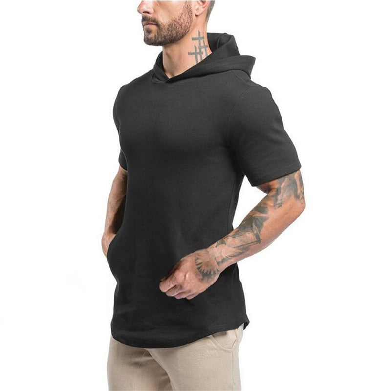 Mens Slim-Fit Hooded T-Shirt