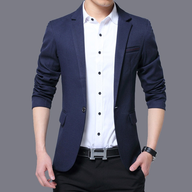 Mens Notched Lapel Blazer