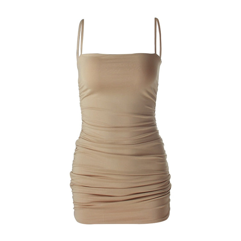 Womens Spaghetti Strap Bandage Mini Dress (Articat)