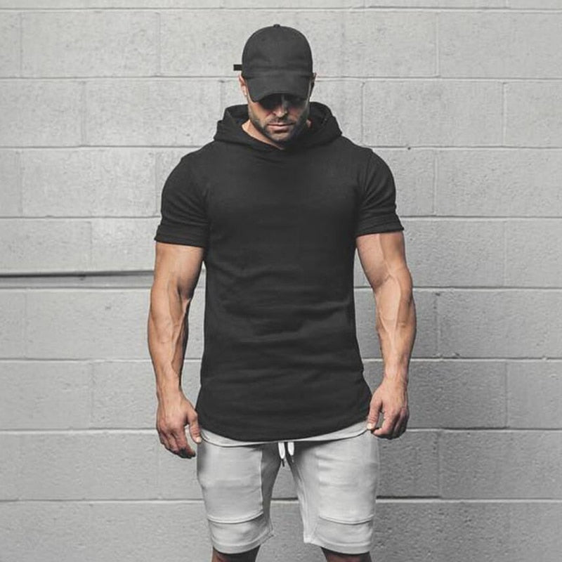 Mens Slim-Fit Hooded T-Shirt