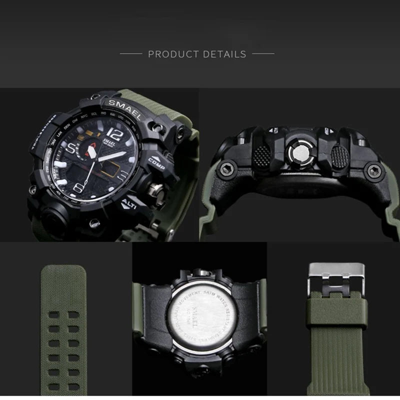 Dual Display Military Quartz Wristwatch