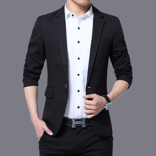 Mens Notched Lapel Blazer