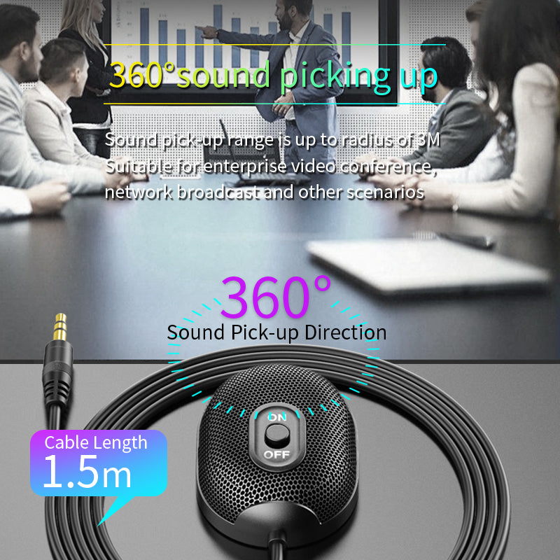 360° 3.5mm Jack Omnidirectional Microphone