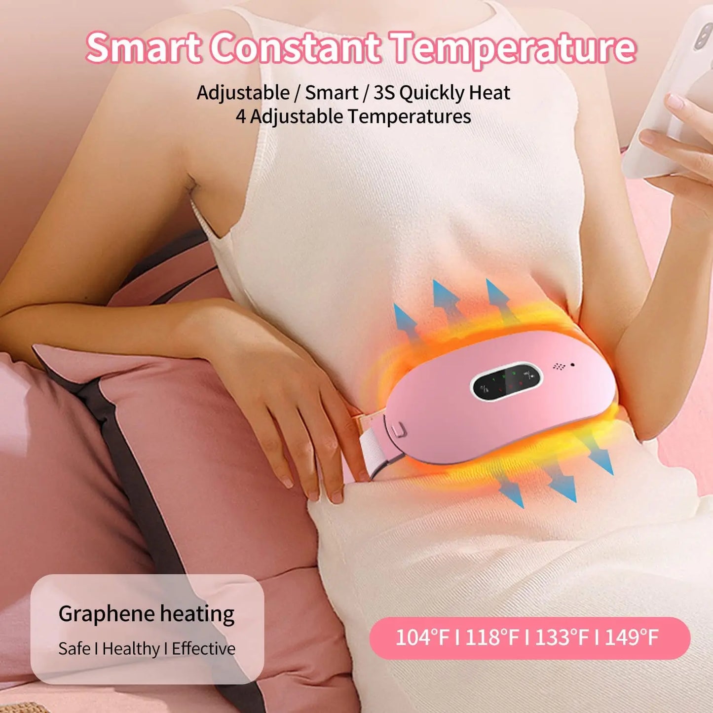 Womens Period Menstrual Heating Massage Belt